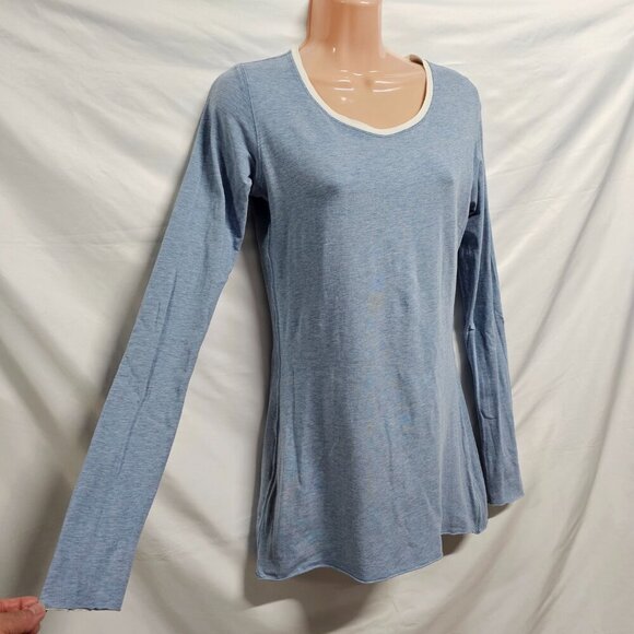 Lululemon Athletica Every Yogi Long Sleeve Top Women Size 8 Blue/White - Picture 5 of 15